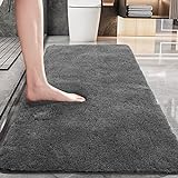 Seavish Badezimmerteppich, 5x10 cm, rutschfest, grau, Badezimmerläufer, waschbar, flauschiger Teppich,…