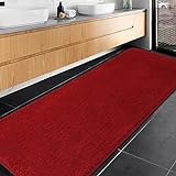 Rururug Badematte Rot 60x180 cm Badezimmerteppich Groß, Duschvorleger rutschfest Waschbar, Weich Mikrofaser…