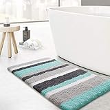 KMAT Luxury Bathroom Rugs Bath Mat,18"x26", Non-Slip Fluffy Soft Plush Microfiber Shower Rug, Machine…
