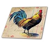 3dRose CT 108229 _ 2 Vintage Rooster Digital Art von Engel und Spot-Ceramic Fliesen, 15,2 cm
