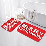 ArtSocket Badezimmerteppiche und -matten, 2-teiliges Set, Badezimmerteppich, rutschfest, Weihnachtsmotiv,…
