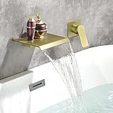 SHAMANDA Wandhalterung Badewannenarmatur, Wasserfall Römischer Wannenfüller, Wasserhahn Einhandgriff,…