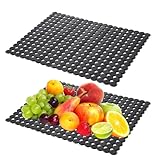 Dulynva 2 Stück Spülbeckeneinlage 40x30 cm Spülbeckenmatte Spülmatte für Spülbecken Schutzmatte PVC…