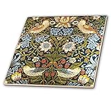 3dRose William Morris Erdbeerdieb-Muster – Keramikfliese, 15,2 cm (ct_219390_2), Mehrfarbig
