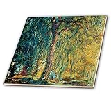 3dRose Bild von Monets Malerei Weinende Weide Keramik Fliese 15,2 cm (ct_80628_2), Mehrfarbig