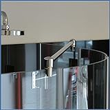 Stabilisationsstange für Eck-Duschen, Haltestange Glas-Glas, Stabilisator Runddusche (100cm, Chrom)