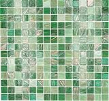 Mosaik Fliese Glas Goldensilk grün für BODEN WAND BAD WC DUSCHE KÜCHE FLIESENSPIEGEL THEKENVERKLEIDUNG…