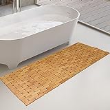 Gonioa Bambus Badematte für Badezimmer, Holz Badematte Fußmatte Küche Boden Badteppich, Badematte für…