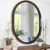 JJUUYOU Wandspiegel, ovaler Spiegel für Badezimmer, Schminkspiegel, Wand, oval, für Wand, Holzrahmen,…