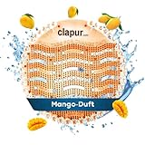 clapur plus Urinal-Sieb (2 Stk.) Mango-Duft - Spritz-Schutz passend für jedes Pissoir und Urinal, gegen…