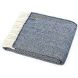 Tweedmill Textiles Fischgräten-Knieteppich, Überwurf, Decke, 100 % reine Schurwolle, hergestellt in…