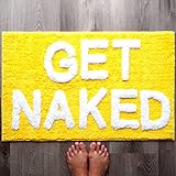 Gelb Get Naked Badematte Lustig Niedlich Badezimmer Teppiche Kanarienvögel Zitrone Gold Weiß Teppich…