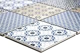 Mosaik Quadrat Classico mix Keramik, Mosaikstein Format: 98x98x5 mm, Bogengröße: 300x300 mm, 1 Bogen/Matte
