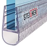 STEIGNER Duschdichtung, 100cm, Glasstärke 3,5/4/ 5 mm, Gerade PVC Ersatzdichtung für Dusche, UK06