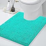 smiry Chenille U-förmige WC-Badezimmerteppiche, weich, saugfähig, rutschfest, konturierte Teppiche,…