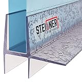 STEIGNER Duschdichtung, 90cm, Glasstärke 5/6 mm, Gerade PVC Ersatzdichtung für Dusche, UK16