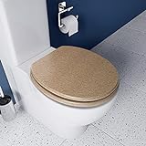 Croydex Flexi-Fix Dorney Always Fits Never Rutscht Antibakterieller WC-Sitz, Holz, Sandstein, 45 x 37.5…