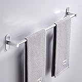 Silber Doppel Handtuchhalter Bar Rail Rack für Hotel Badezimmer,Punch-free Chrom Single Handtuchstange,Handtuchhalter…