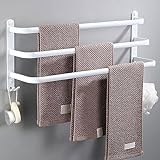 Handtuchhalter weiß Wandmontage Badetuchhalter Aluminium Handtuchstange Ständer für Badezimmer, Hotel,…
