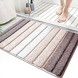 SiliPacks Badezimmerteppich, 45,7 x 66 cm, rutschfester Mikrofaser-Teppich, maschinenwaschbar, schnell…