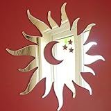 Super Cool Creations Spiegel Sonne, Mond und Sterne, 20 x 20 cm