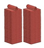 STF Linen Cotton Shop Handtücher Rot - (50 Stück) Größe 35,6 x 35,6 cm Reinigungstücher - Saugfähige…