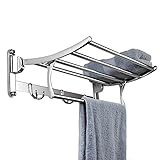 Hamshin 40 cm Edelstahl wandmonitierter Badezimmer-Handtuchhalter, gebürstet, Handtuchablage, Hotel,…