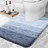 OLANLY Luxuriöse WC-Teppiche U-förmig, extra weiche und saugfähige Mikrofaser-Badezimmerteppiche, rutschfest,…
