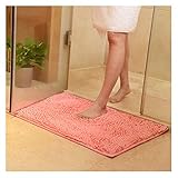 XiinxiGo Badematte Badezimmerteppich, Badteppich für Badezimmer Schlafzimmer Küche Flur Eingang,Pink,60…