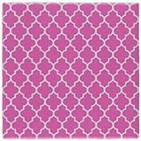 3dRose CT 120252 _ 1 Hot Pink Vierpass-Pattern-Girly Marokkanische Style-modern Moderne geometrische…