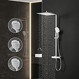 KOMIRO Duschsystem mit Thermostat, Duschset, Duschsäule Regendusche mit 30 * 30cm Kopfbrause und Duscharmatur…