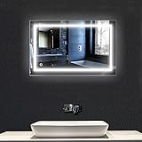 Willonin Badspiegel mit Beleuchtung, Badezimmerspiegel mit Beleuchtung,badezimmerspiegel LED Touch (60…