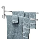GOTOTOP Handtuchhalter, Handtuchhalter aus Edelstahl Badezimmerregal mit 2 Handtuchhalter Wandhandtuchhalter…