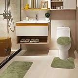 Golden Linens Gl002 Badezimmerteppich, luxuriös, Mikrofaser, extra weich und saugfähig, zottelig, maschinenwaschbar,…