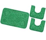 emmevi Moorea Badteppich, weich, rutschfest, saugfähig, waschbar, modern, 8 Stück, Grün