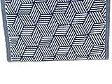 CB Home & Style Outdoor Teppich Raute Indoor Camping Terasse Balkon (120 x 180 cm, Musternavy-Creme)
