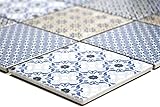 Mosaik Quadrat Classico mix Keramik, Mosaikstein Format: 98x98x5 mm, Bogengröße: 300x300 mm, 1 Bogen/Matte