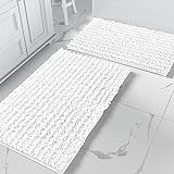 Yimobra Badezimmerteppich-Set, 2-teilig, dickes, weiches Chenille, rutschfest, Badezimmerteppich-Set,…