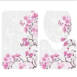 Japanische Kollektion Mystical Majestic Pink Cherry Blossom Tree Floral Leaves Asian Nature in Golden…