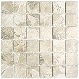 Mosaikstein Natursteinoptik beige sandbraun Struktur Fliesenspiegel MOS16-AISO89_f | 10 Mosaikmatten