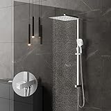 KOMIRO Duschsystem ohne Armatur, Regendusche Ohne Armatur,Duschset mit Duschkopf 30x30cm, Handbrause…