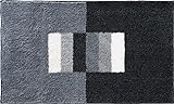 Erwin Müller Badematte Korfu, Badteppich rutschhemmend grau Größe 60x90 cm - für Fußbodenheizung geeignet,…
