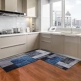 Cojzlx Küchenteppich, rutschfeste Mikrofaser-Teppiche, waschbar, Anti-Ermüdungs-Matten, Küchenteppiche…