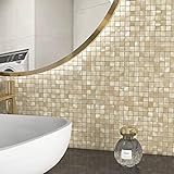 BeNice Fliesen Küche Fliesenaufkleber Bad,Selbstklebende Fliesen Mosaik Fliesen Metall Kleine Fliesen…