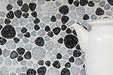 Mosaikfliese Keramikmosaik Kiesel gesprenkelt schwarz grau glänzend für BODEN WAND BAD WC DUSCHE KÜCHE…
