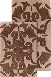 Chesapeake Iron Gate Badteppich-Set, Leinen und Schokolade, 50,8 x 81,3 cm und 58,4 x 99,1 cm, 2-teilig