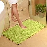 Rutschfeste Badematte Badteppich aus Mikrofaser Chenille Teppich für Badezimmer size 50x80 cm (Hellgrün)