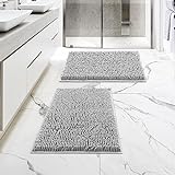 MitoVilla Kleine Badezimmerteppich-Sets, 2-teilig, rutschfeste Badematten für Badezimmerdekoration,…