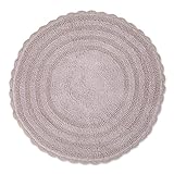 DII Crochet Collection Wende-Badematte, rund, 69,8 cm Durchmesser, Dusty Lilac