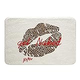 Get Naked Leopard Muster Lippen Badezimmerteppich Romantischer Kuss Rutschfester Badteppiche Lustige…